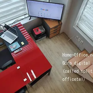 Apartment 주거와 사무겸용 복층오피스텔 구로디지털 단지역 노트북 대형모니터 포함최대4인 숙박
